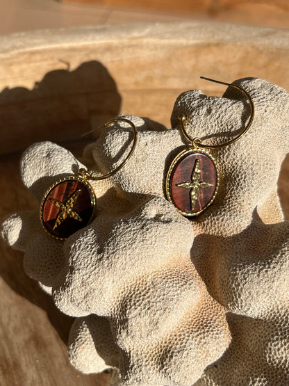 Boucles d'oreilles œil de tigre